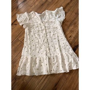 Vici Cream Mini Dress with Floral Print